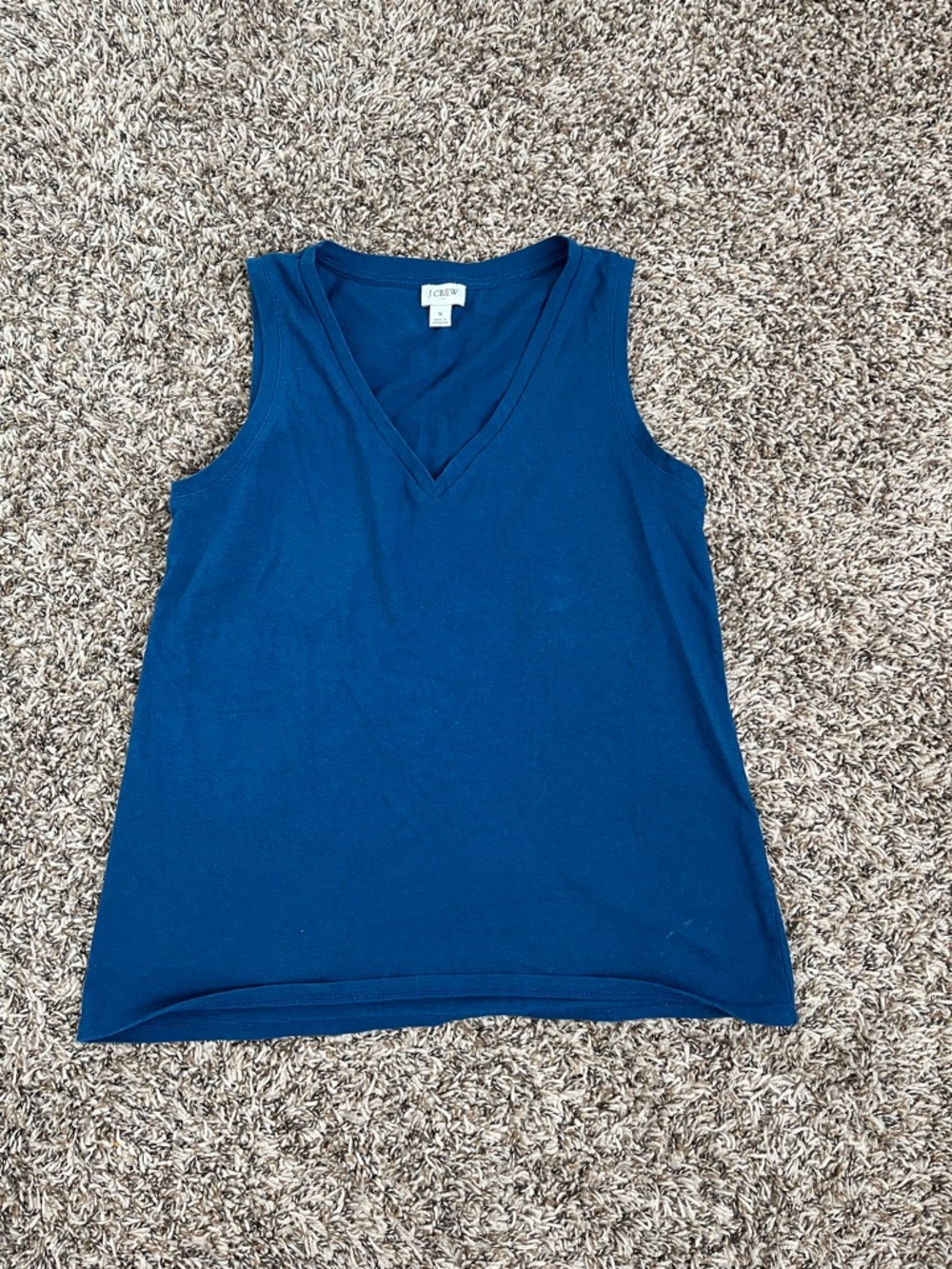 J. Crew V-Neck Sleeveless Tank in Navy Blue